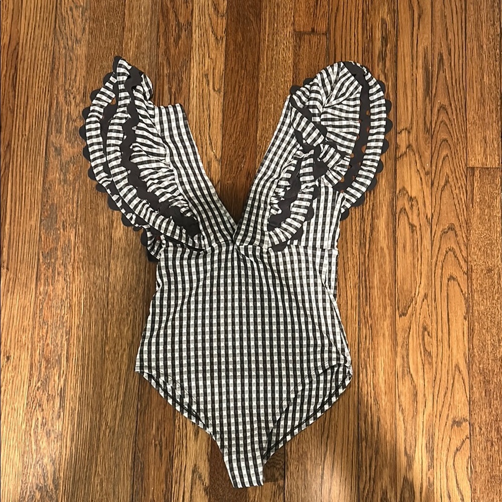 Sea New York Black and White Gingham One Piece Swimsuit
